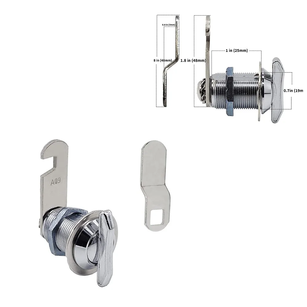 Professional Keyless Rv Door Lock Zinc Alloy Chrome Plated Cabinet Lock Weather Resistant Toolbox Lock Boat