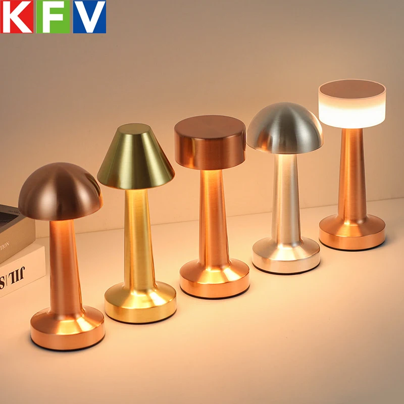3 Colors LED Table Lamp Modernist Art Deco Lamp Touch Control Cordless Chargeable LED Desk Lamp Home Decoration