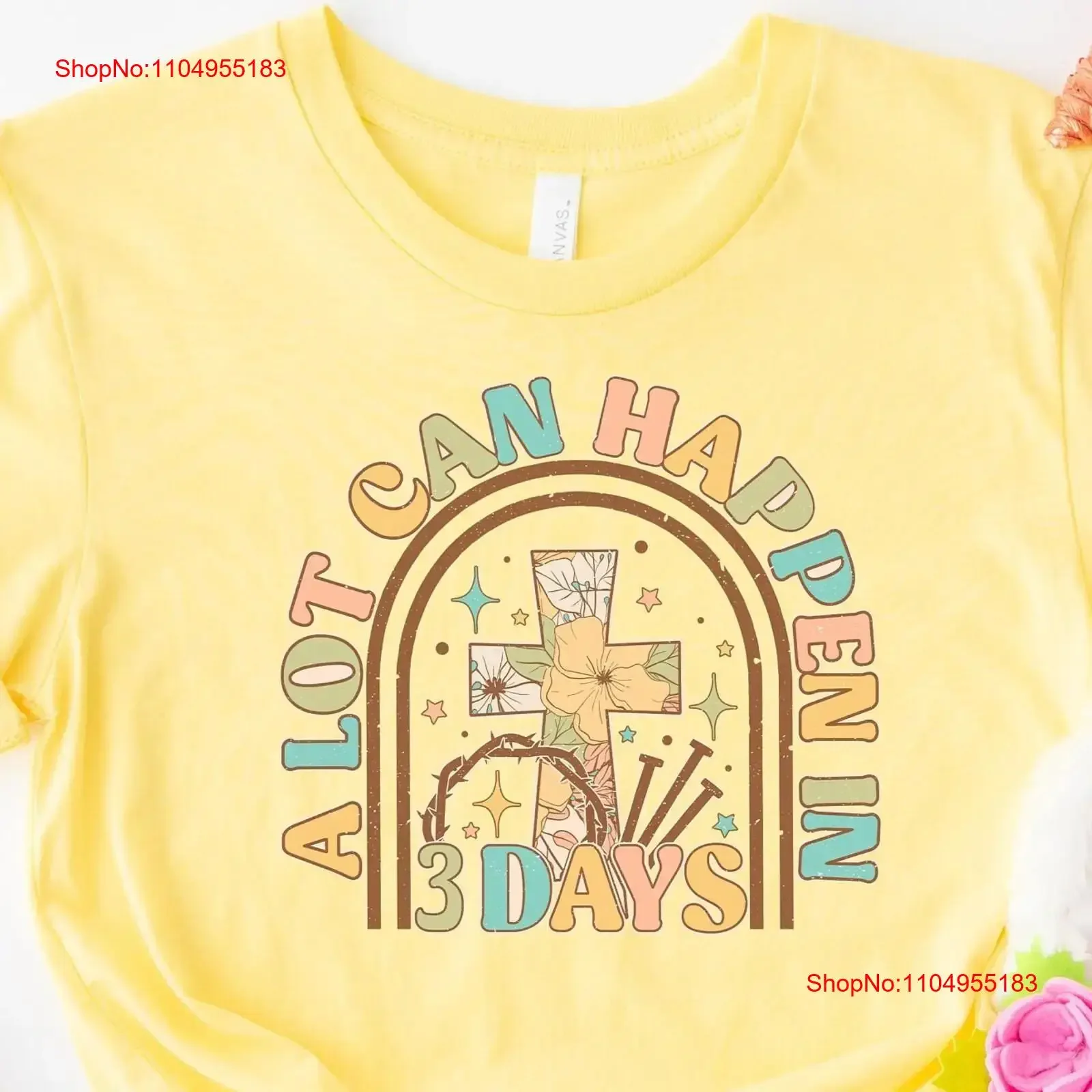 الكثير يحدث في 3 أيام تي شيرت عيد الفصح SweaT هو مرتفع سترة ريترو الجمعة الجيدة المرأة خمر غسلها تنفس الرسم