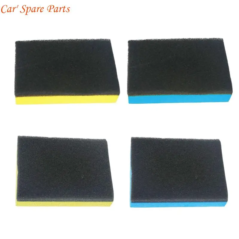Y4UA حزمة من 2 مركبة إسفنجة إزالة الشعر بالشمع طلاء السيراميك قضيب الإسفنج العالمي اكسسوارات السيارات كتلة طلاء الكريستال #1