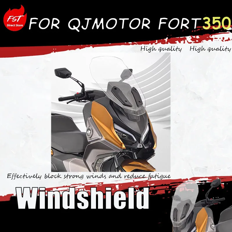 

For QJMOTOR FORT 350 Rear Windshield Upgrade - Fort 350 Extended Windshield Guard, Rain Shield, Front Windscreen Protection
