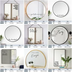 You Look Amazing Mirror Decal Vinyl Decal Bathroom Decor Decal Wall Sticker Art Home Decoration Accessories（Not Mirror）