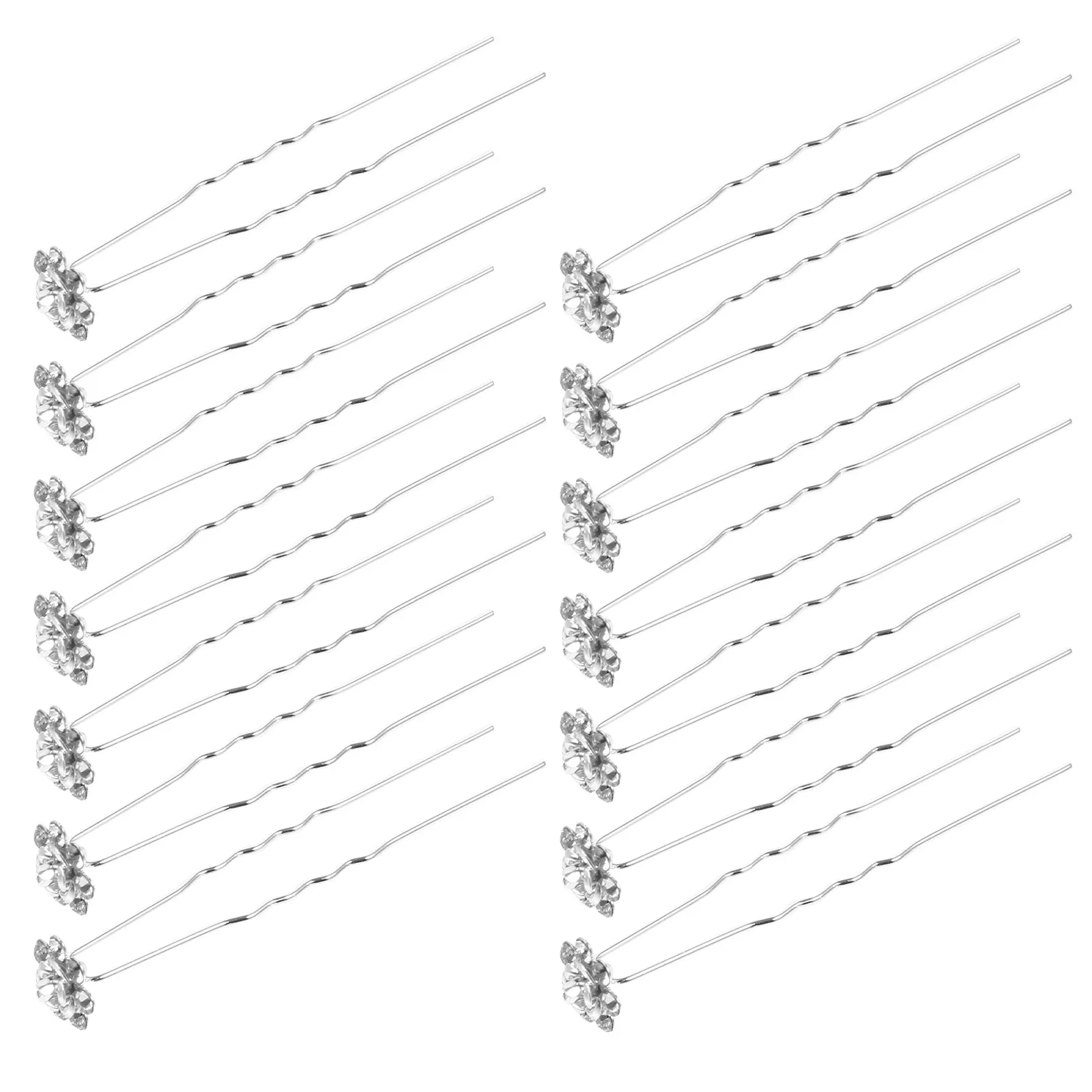 

20 Pcs Wedding Hair Pins for Women Clips Colorful Rhinestone Hairpin Decorations Flower