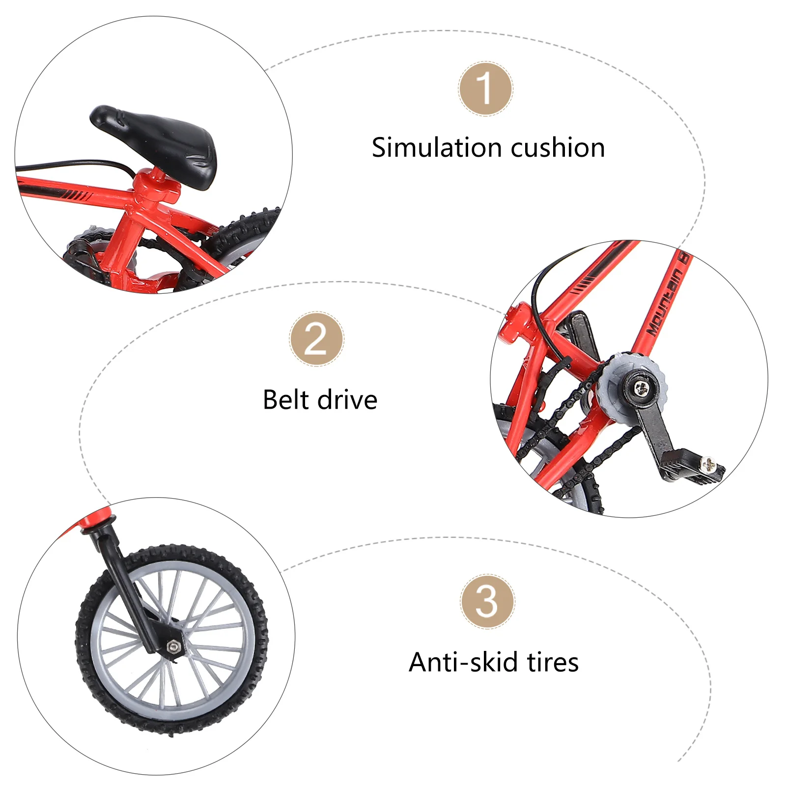 Mini patinetas para bicicleta de dedo, juguetes en miniatura, bicicletas educativas MTB, simulación