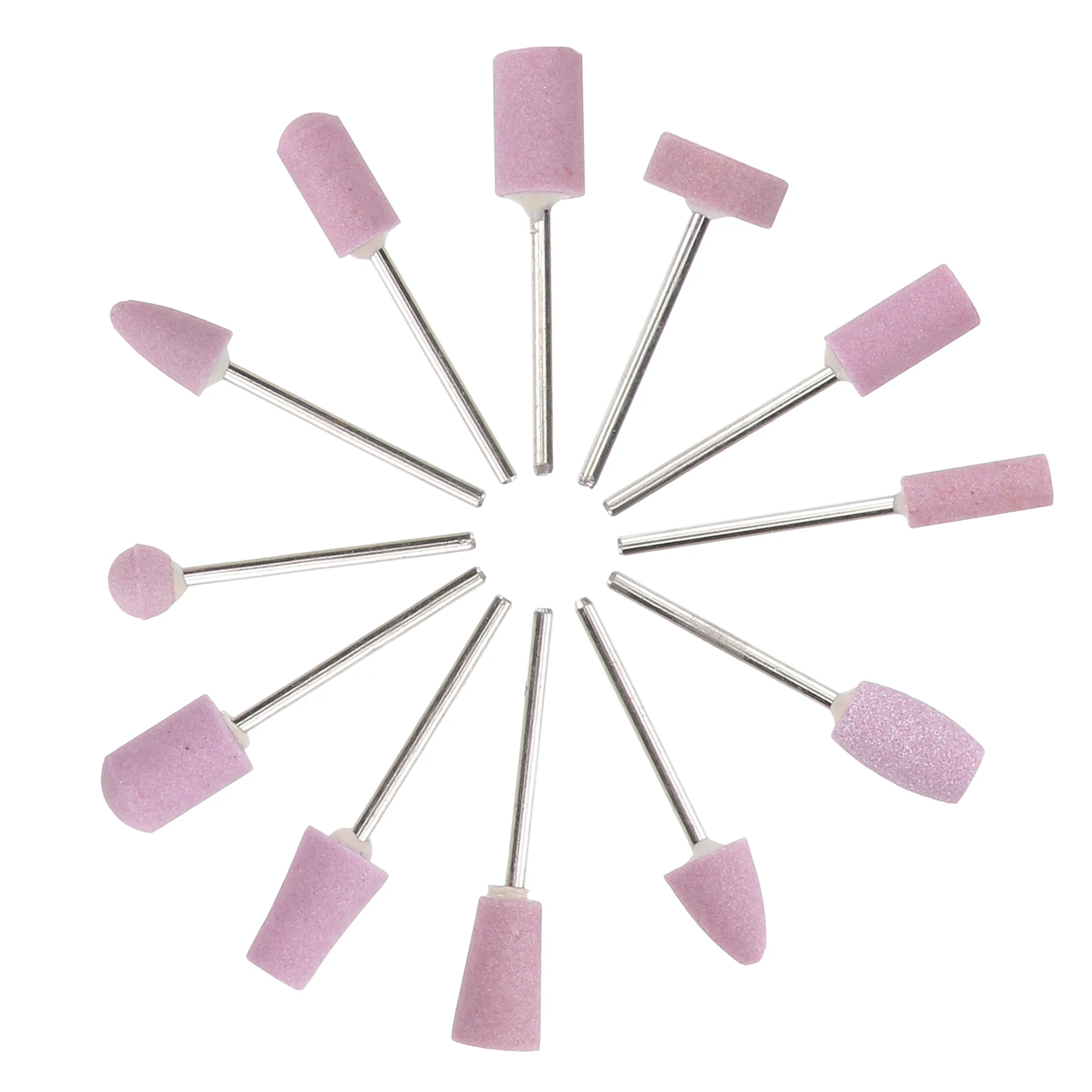 

12 Cuticle Clean Drill Set Nail Grinding Head Portable Removal Tools Quartz Bits Manicure Pedicure Artificial Natural Nails