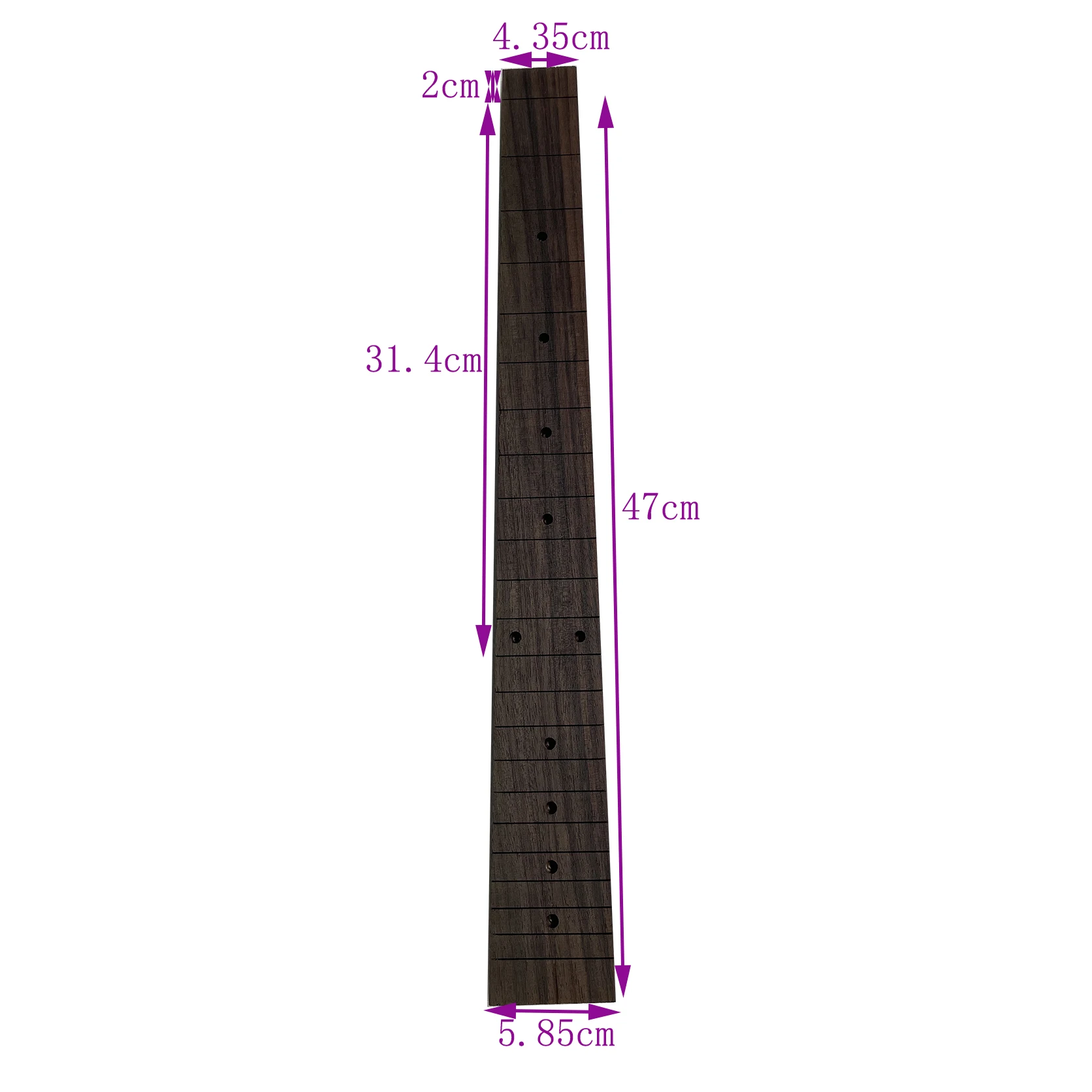 Rosewood Fretboard for Electric Guitar, 22 Fret DIY, Comfortable Neck Part,Smooth and Delicate,Fingerboard Tool,24.75 inch neck