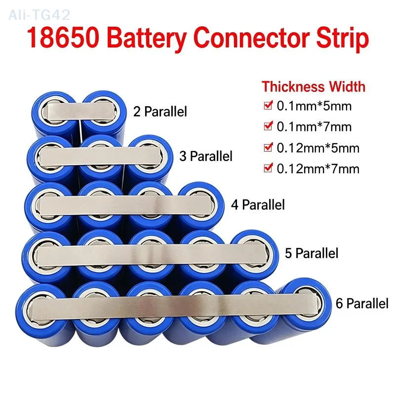 5M/10M 0.1MM 4/5/7/8MM Nickel Plated Strip 18650 Battery Nickel Sheet Plate Connector Steel Belt Spot Welding Battery Welder