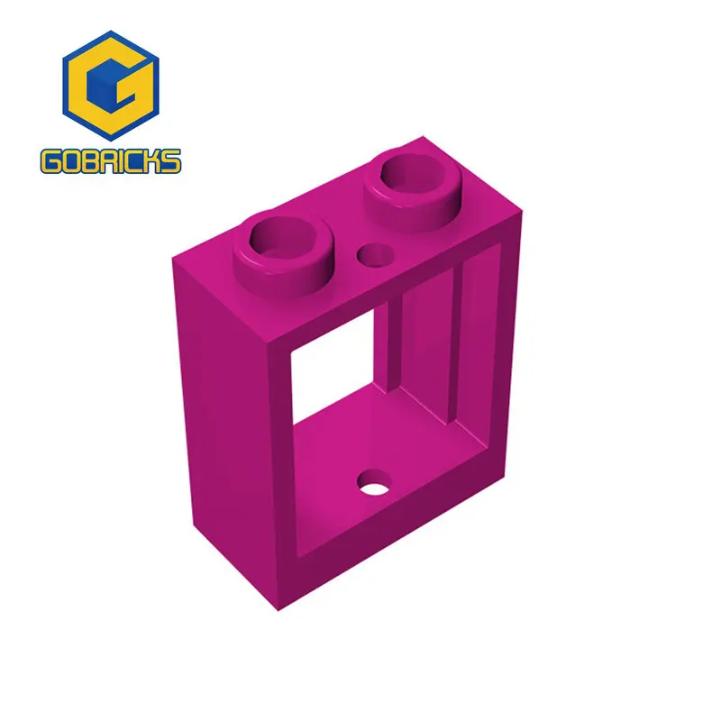 Gobricks 60592 10pcs Frame Bricks 1x2x2 Parts Window Flat Front Compatible Assembles Building Blocks Educational Creative Toys