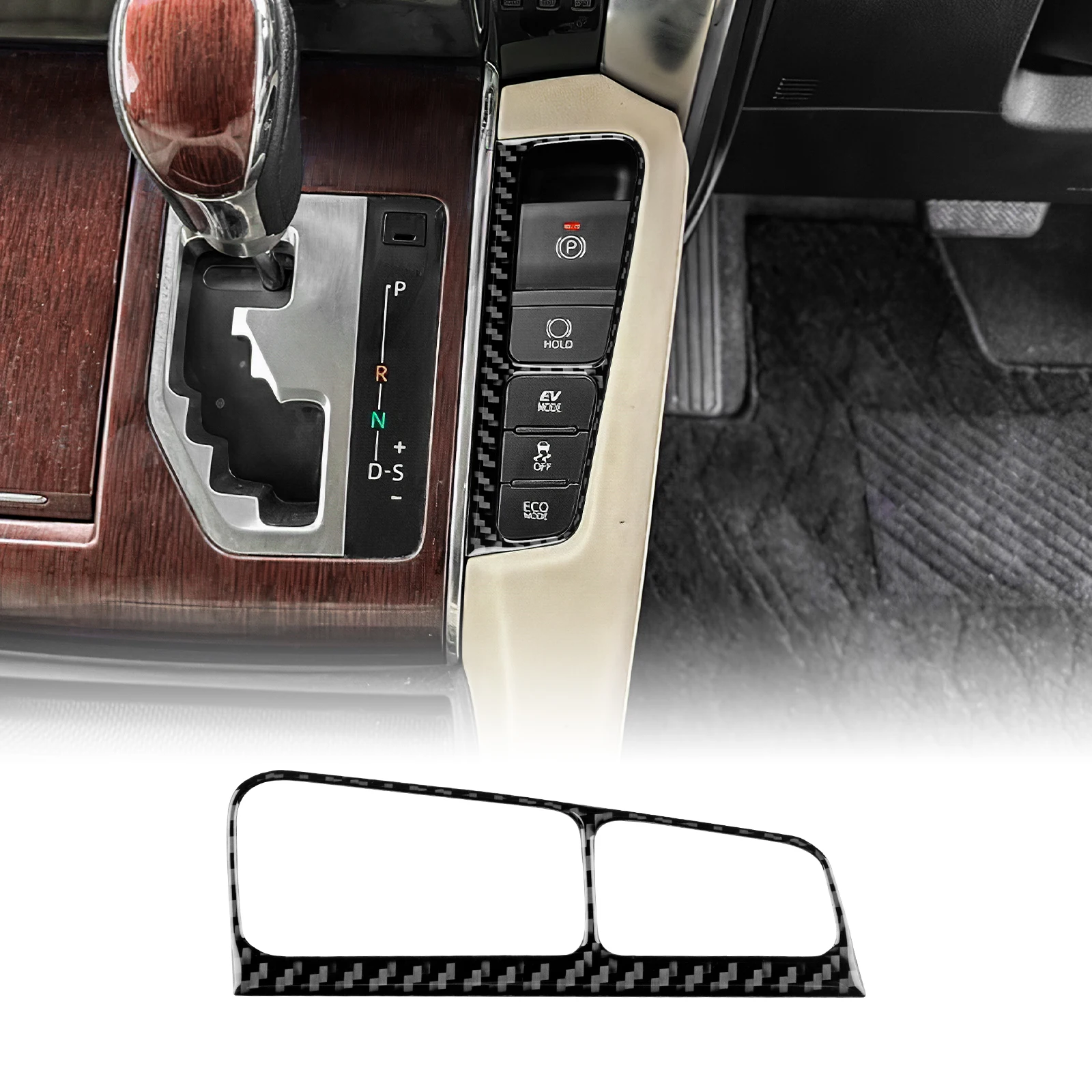 

Для Toyota Alphard 2015-2018 2019 2020 2021 2022 2023 RHD настоящая мягкая наклейка на кнопку ручного тормоза из углеродного волокна автомобиля EPB