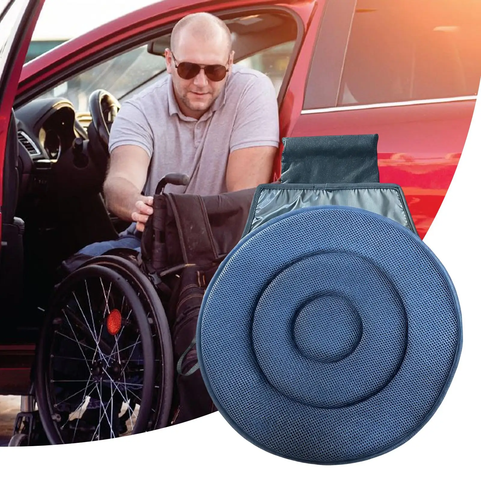 Car Swivel Seat For Elderly Portable Breathable Pads Chair Assist 360 Degree Swivel Cushion For Car For Seniors Adults Kids