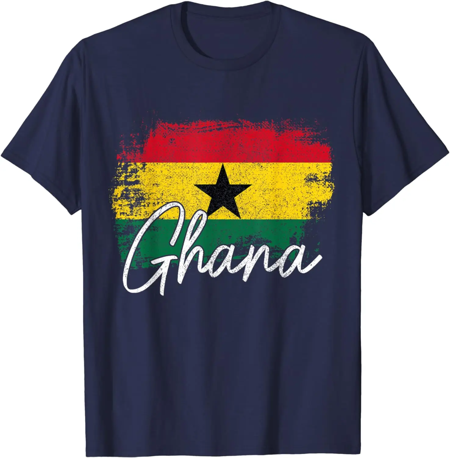 Ghana Vintage Flag Ghanaian Pride Roots African T-Shirt  Abstract Vintage T-Shirt for Men Fashion Hip Hop O-neck Short Sleeve