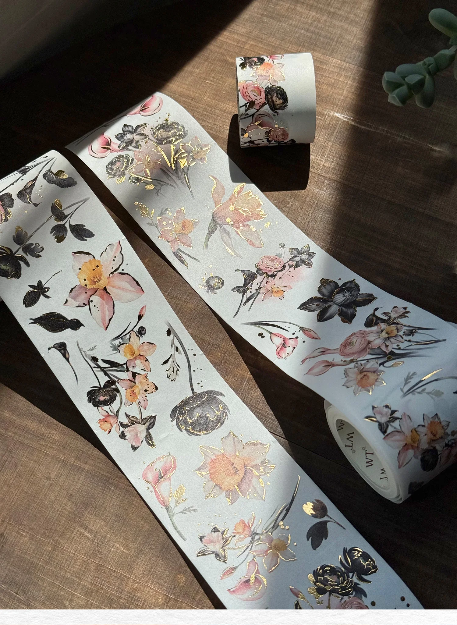 WT Studio Vintage Flower Garden Rose Washi PET الشريط لصنع بطاقة الخطة DIY سكرابوكينغ خطة ملصق مزخرفة #5