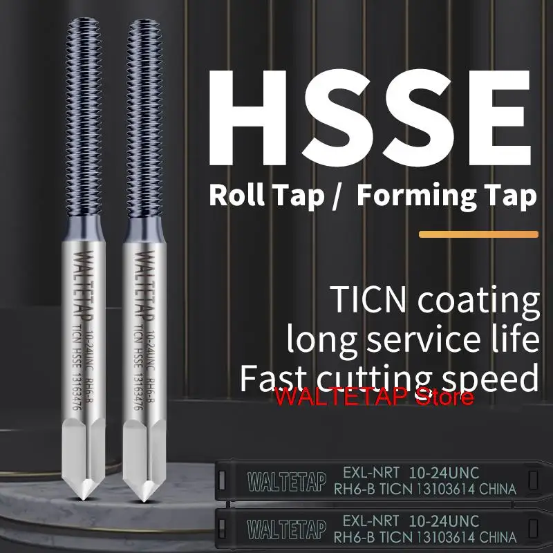 

10PCS HSSE With Ticn Forming Tap UNC 2-56 3-48 4-40 5-40 6-32 8-32 10-24 12-24 1/4 5/16 3/8 7/16 1/2 Machine Screw Thread Taps