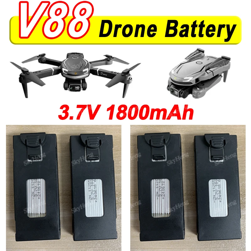 Oryginalny dron V88 8K profesjonalna bateria HD 3.7V 1800mAh dla V88 Drone RC Qudcopter bateria akcesoria zamienne części