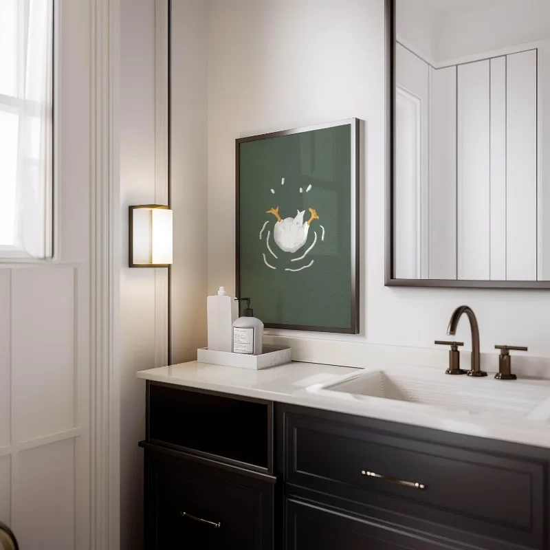 مضحك لطيف بطة الحيوان الحمام لعوب الظلام الحضانة ملصق فني حائط لوح رسم يطبع صورة لغرفة المعيشة ديكور المنزل