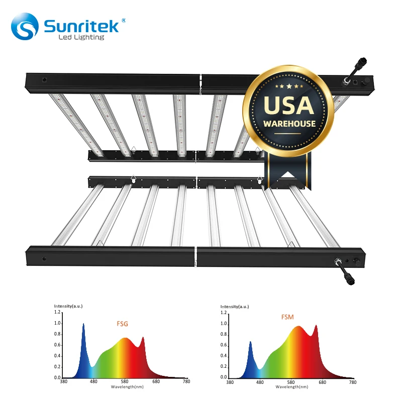 

Stock in USA Ready to Ship 660W Sunritek LED Grow Light Dimming Control Replacing 1000W HPS HID