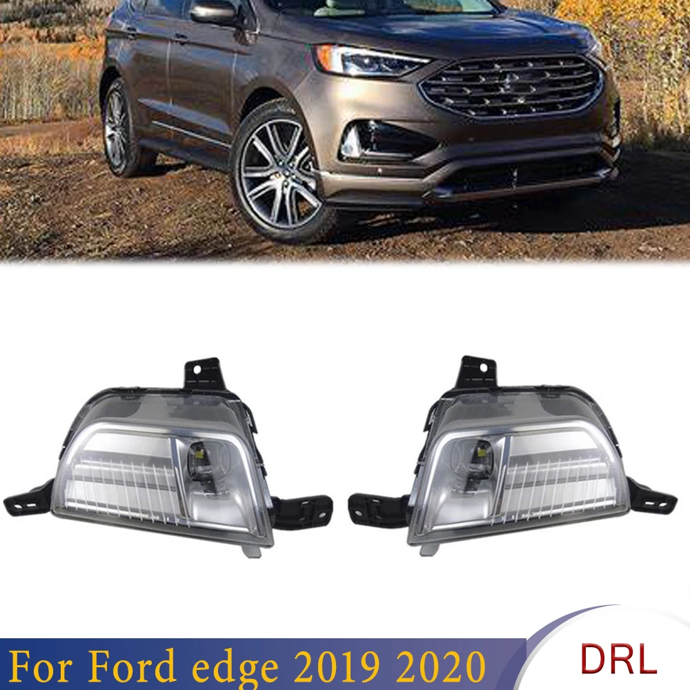 

Headlight LED Left Right Driving Light DRL Fog lights Daytime Running Light Front Fog Lamp For Car For Ford edge 2019 2020