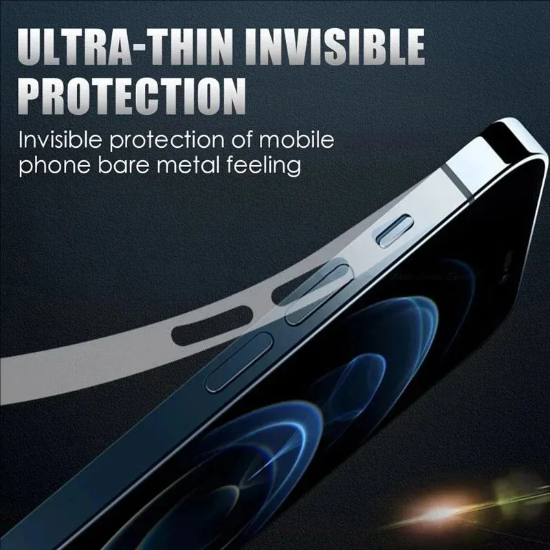 16PM Side Hydrogel Film for iPhone 16 15 Pro Max Plus 16Plus 15Plus 15 14 ProMax Frame Protective Border Frame Screen Protector
