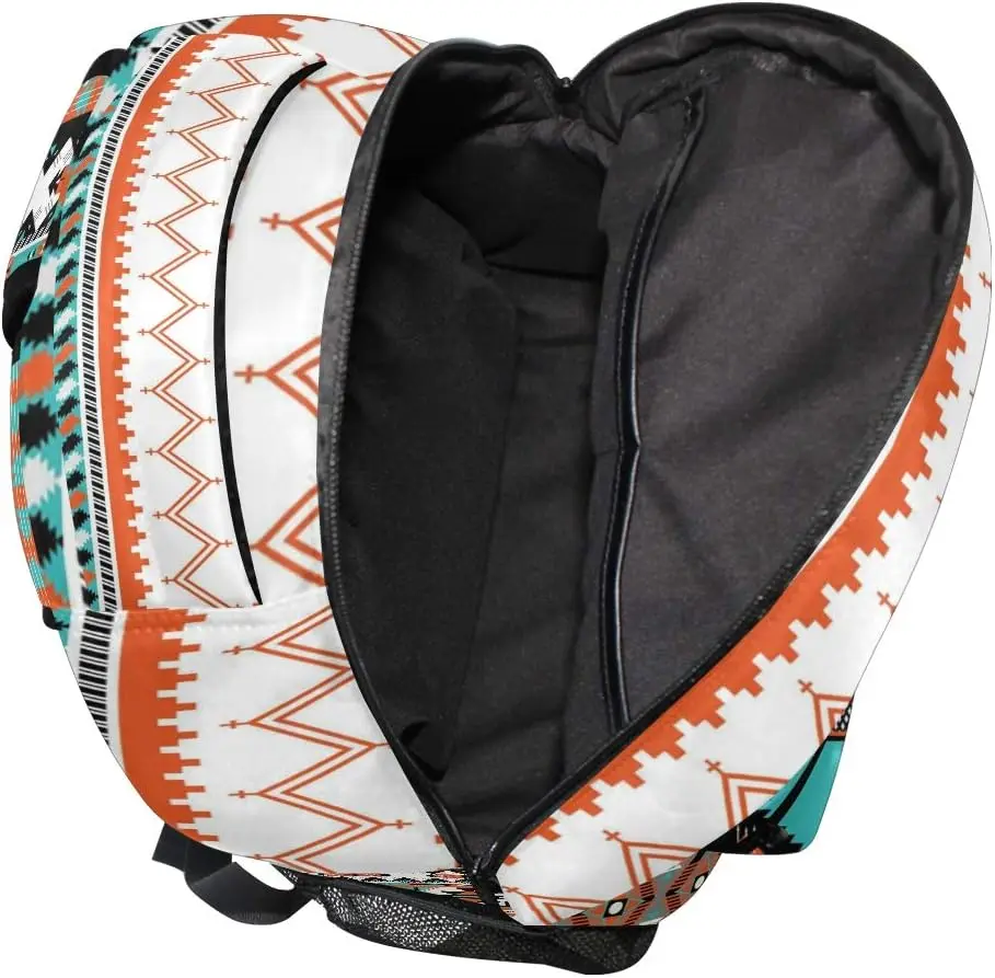 Ethnic Aztec Geometric Backpack Travel School Shoulder Bag for Kids Boys Girls Women Men