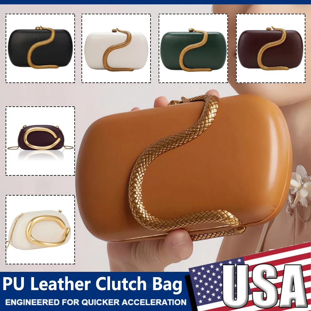 

2025 Fashion Women's Luxury Evening Banquet Bags PU Leather Clutch Bag Ladies Shoulder Chain Wedding Party Handbags Bags Purses