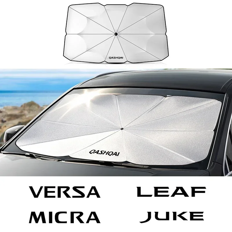 For Nissan Qashqai Juke Micra Leaf X-Trail Patrol Sentra Altima Tiida Rogue Maxima Teana Car Windshield Insulation Sunshade