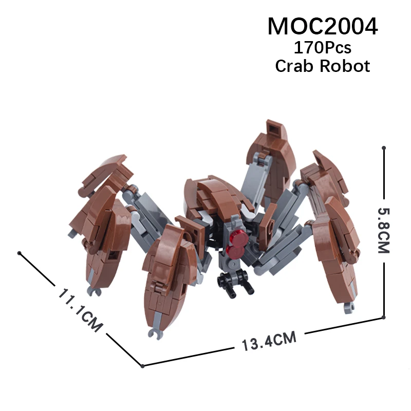 Interstellar Space War Military Weapon Anti-aircraft Gun Flying Machine Crab Droid Robot Block Building Brick Toy For Children