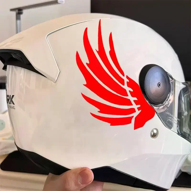

2 Pairs DIY Motorbike Helmet Fuel Tank Scooter Modification Vinyl Decals Reflective Wings Motorcycle Waterproof Stickers