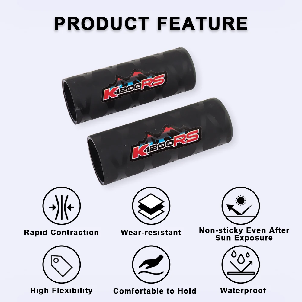 For BMW K1200RS K 1200 RS K1200 1200RS Motorcycle Heat Shrinkable Grips Cover Motorbike Handlebar Grip Rubber Gloves Accessories
