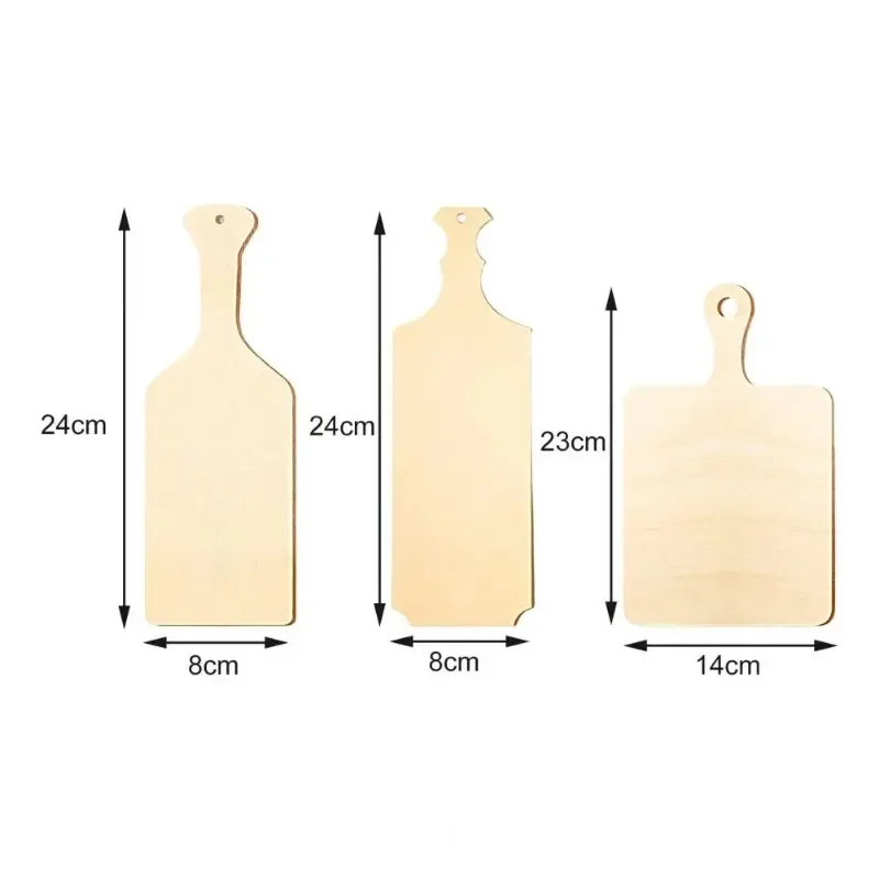 Chopping Board Food Grade High Durability Wood All-Purpose Meat Paddle Shaped DIY Cutting Board Kitchen Tools