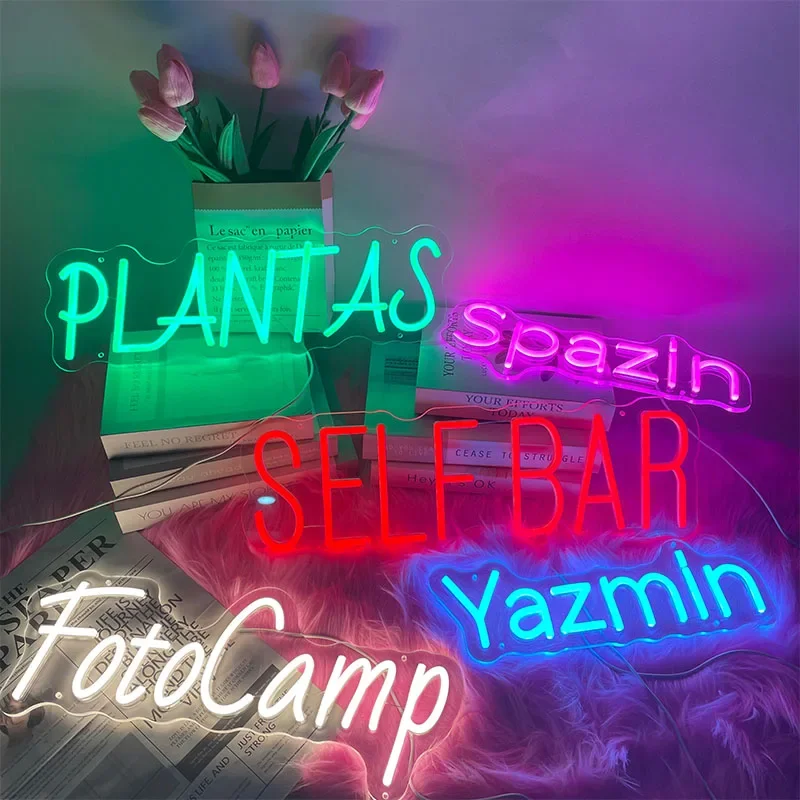 Custom Neon Sign LED Neon Sign Light Personalized Custom Signs for Wall Bedroom Bar Wall Wedding Decor Teenage Personalized Gift