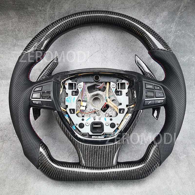 

Racing Sports Carbon Fiber Steering Wheel For BMW F07 F18 M5 5 Series 535i 2011 2012 2013