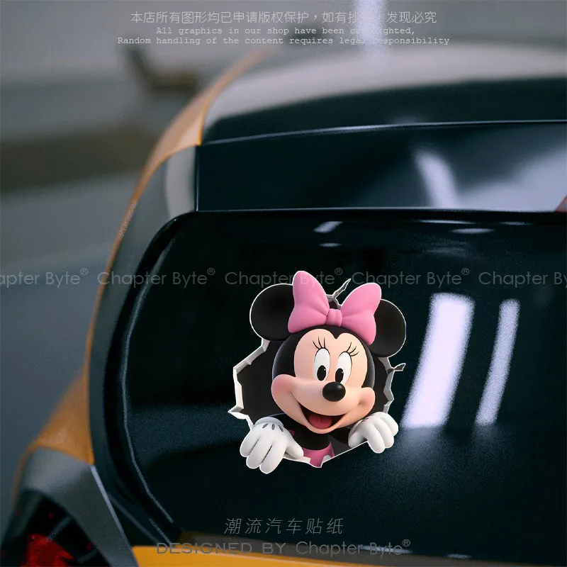 

Наклейки для автомобиля в стиле аниме и мультфильмов: милые наклейки «Минни» для самостоятельной установки, креативные наклейки для электромобилей, на окна, зеркала заднего вида, самоклеящиеся декоративные наклейки