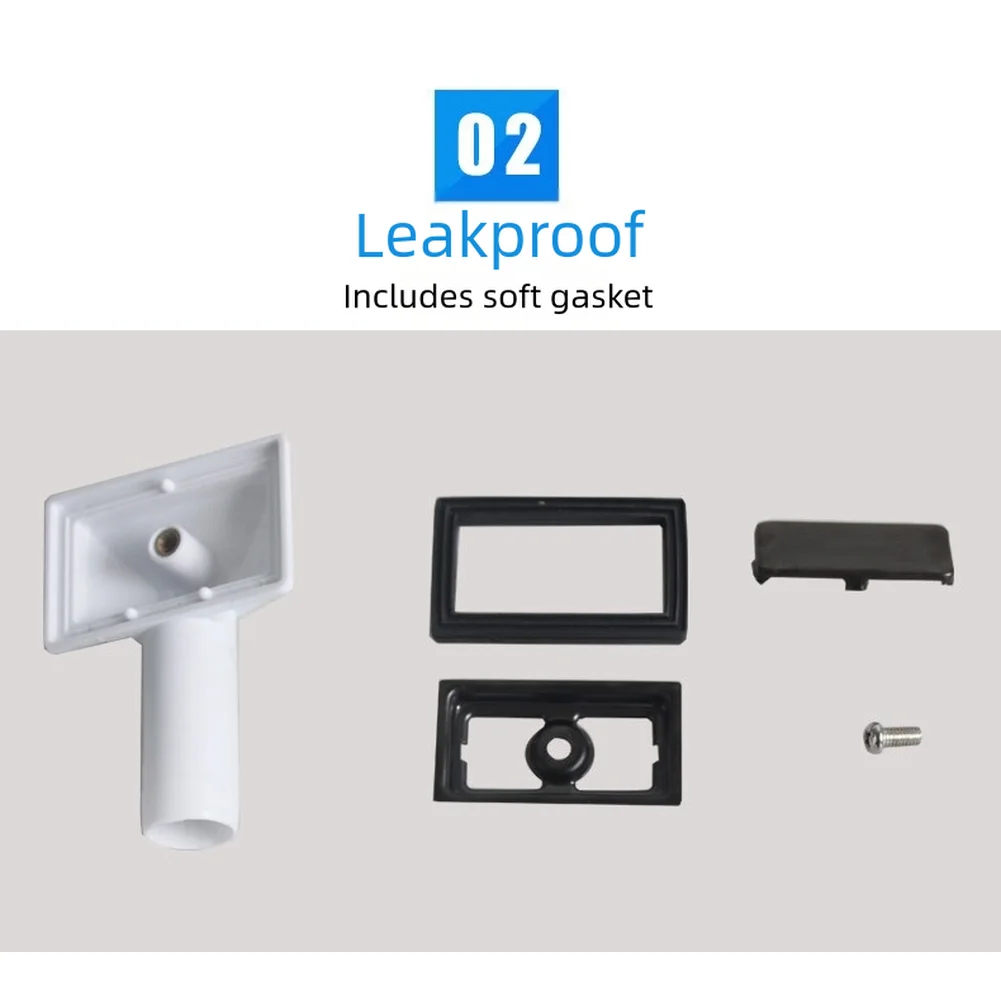 Kitchen For Sink Overflow Pipe Stainless Steel Square Gray Finish Side Mounted with Adjustable Extension and Leak Proof Seal