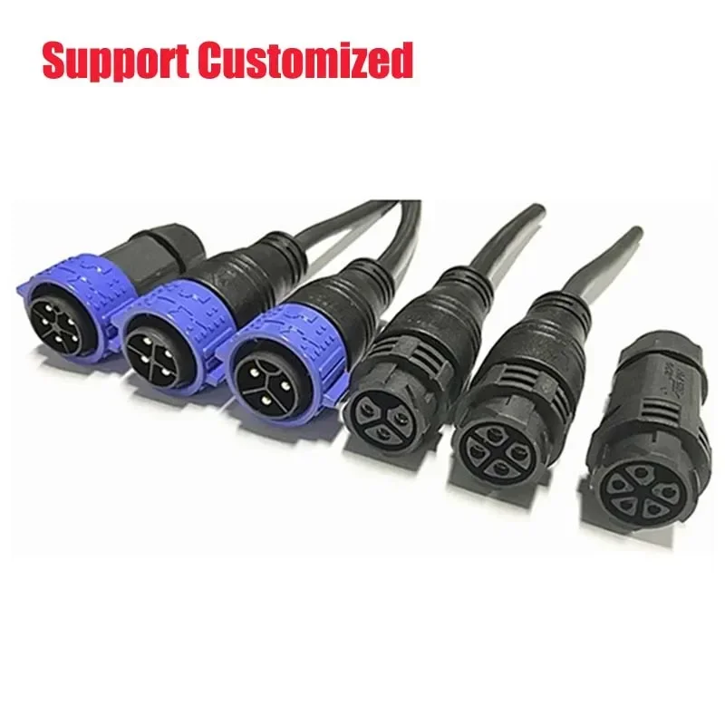 50A M25 Waterproof Connector IP67 2 3 Pin Male Female Connectors 6-18mm 300V High Current Docking Soldering/Screw Lock Wire Plug