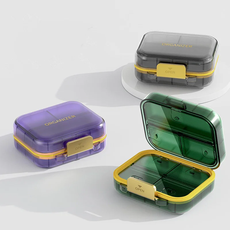 

7 Compartment Travel Pill Box Moisture Proof Mini Pill Case Daily Portable Pill Organizer Medicine Vitamin Container Box JT246