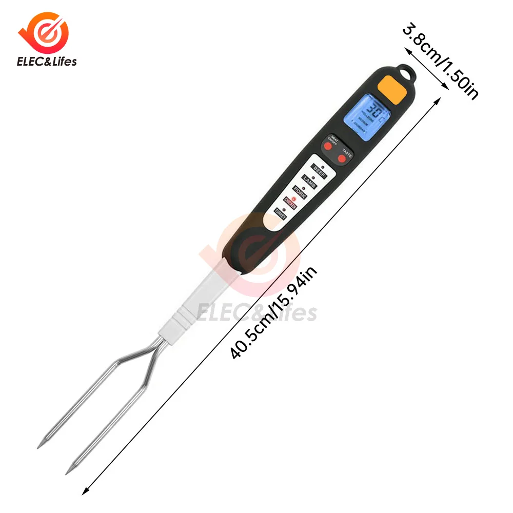 Instant Read Kitchen Food Baking Digital Thermometer Electronic Dual Probe Type Digital Display Liquid Grill Thermometer