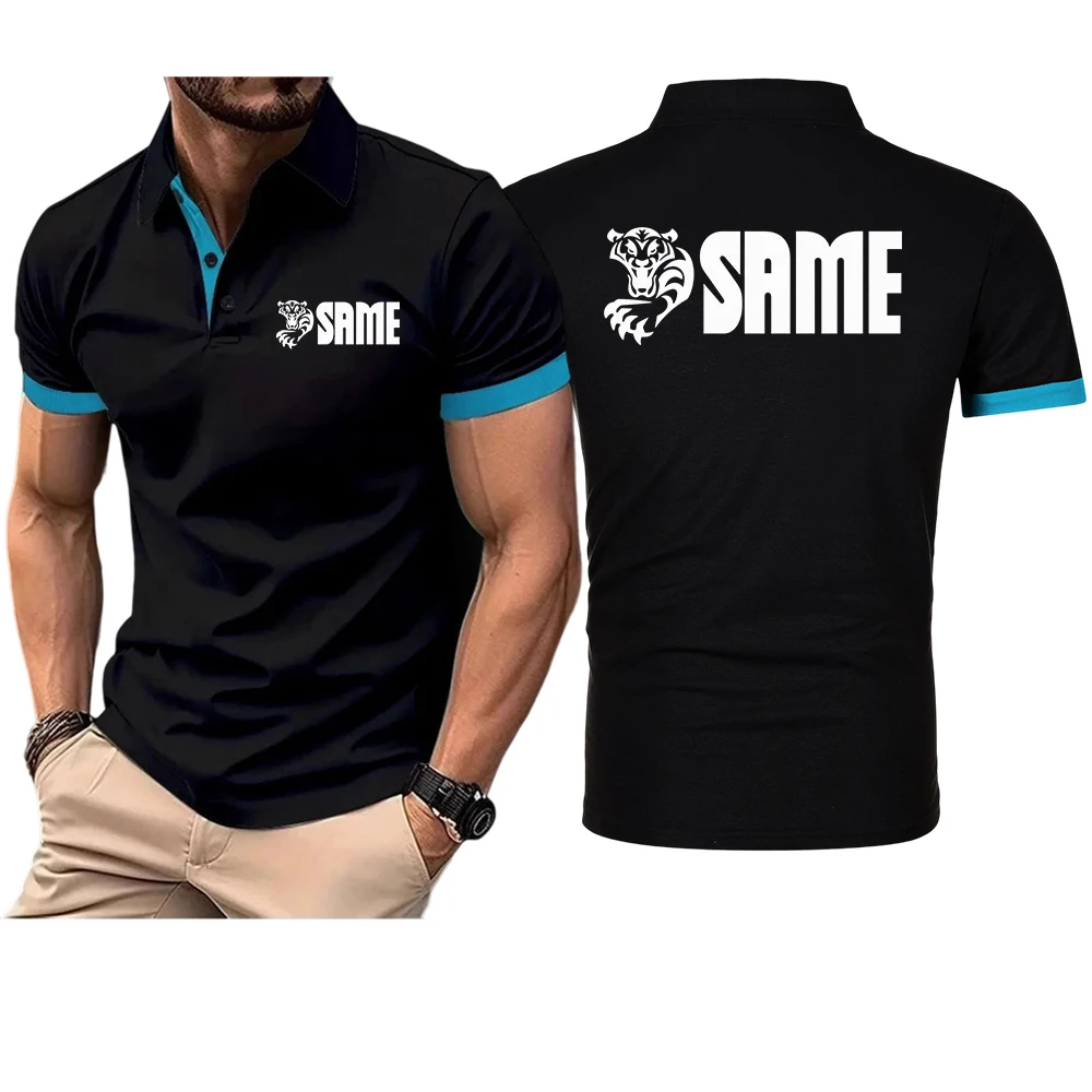 Same Tractor Logo Print 2026 Men's Suitable for Close Fitting wear Quick-dry Breathable High Quality Lapel Collar Polo Shirt