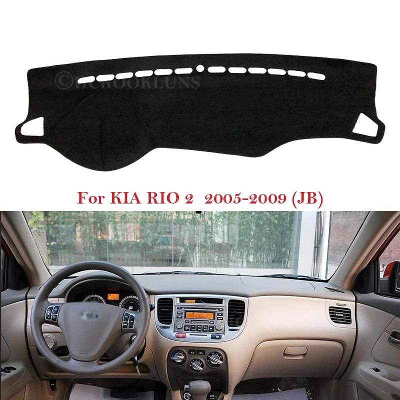 Dashboard Cover Protective Pad for KIA RIO 2 2005 2006 2007 2008 2009 New Pride Rio5 Accessories Dash Board Sunshade Carpet RIO2