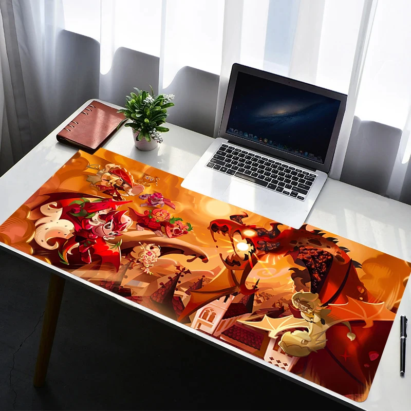 Mouse Pad Laptop Rubber Extended Desktop Mat Computer Gamer HD Mousepad PC Gaming Accessories Cookies Run Kingdom Keyboard Pad