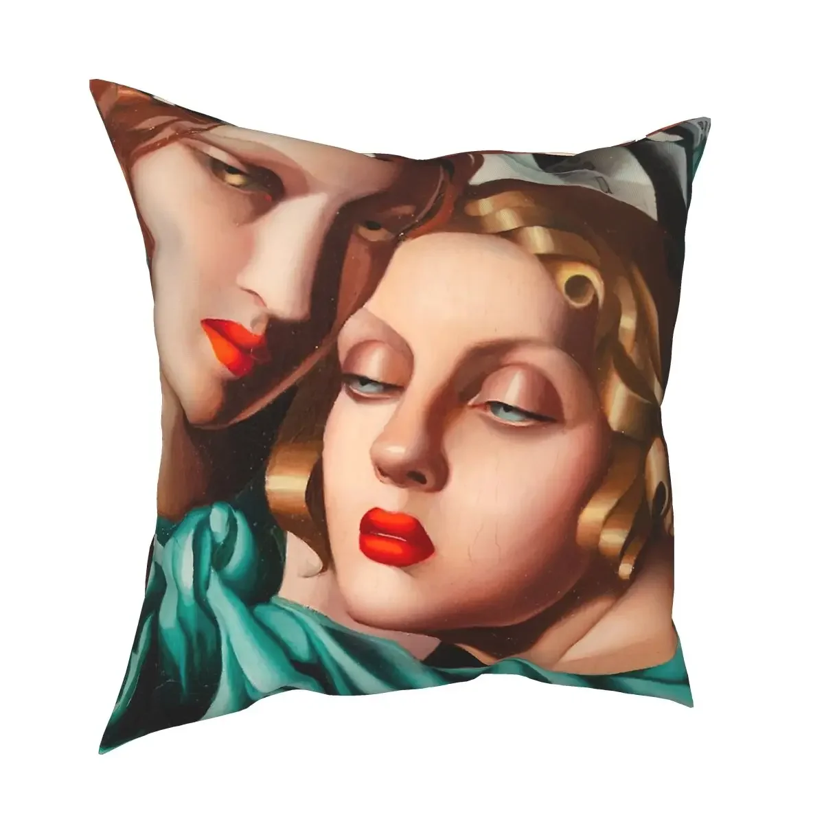 Funda De almohada cuadrada The Girls By Tamara De Lempicka Art, Fundas De cojín decorativas De moda
