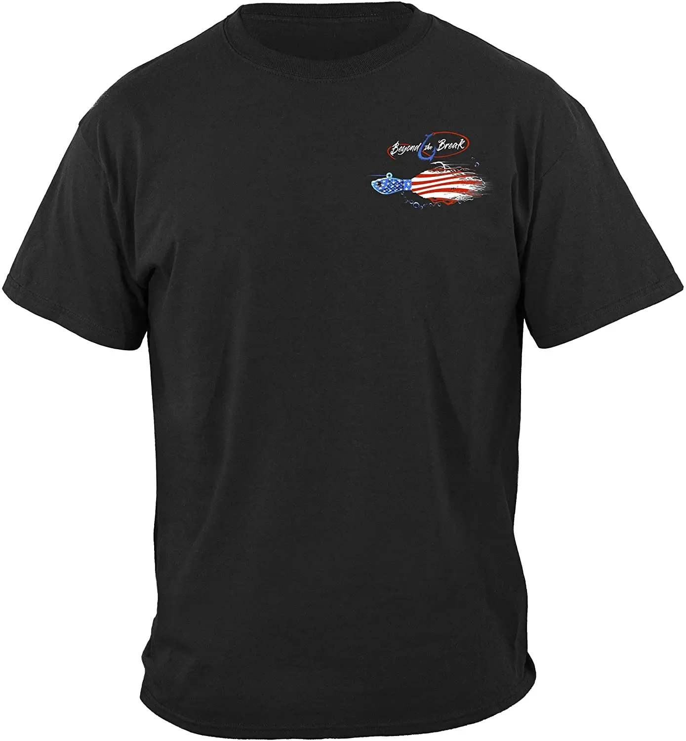 Proud American Flag Striped Bass Fishing Patriotic Angler Gift T-Shirt. Summer Cotton O-Neck Short Sleeve Mens T Shirt New S-3XL