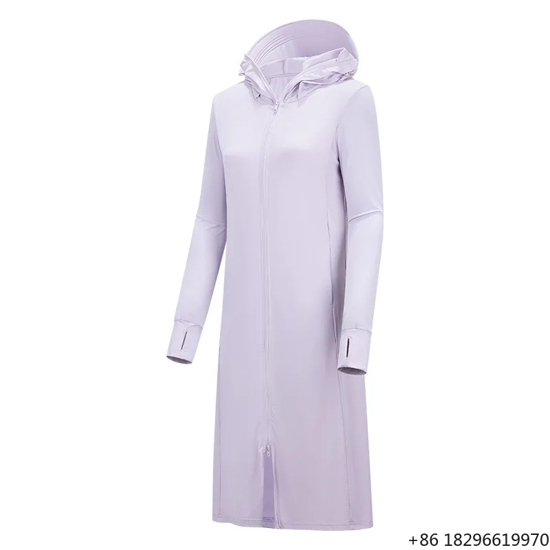 Unisex Summer UPF50+ Anti UV Long Sleeve Top Breathable Ice Silk Sun Protection Jacket Outdoor Sports Casual Wear
