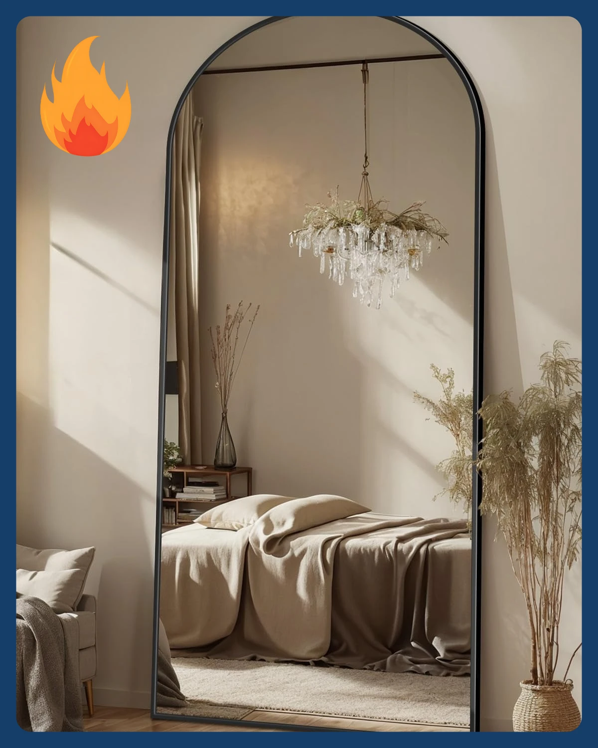 [Vendita calda! ]Specchio a figura intera, specchio da pavimento ad arco da 71"x28", specchio a figura intera con supporto, specchi a parete per soggiorno