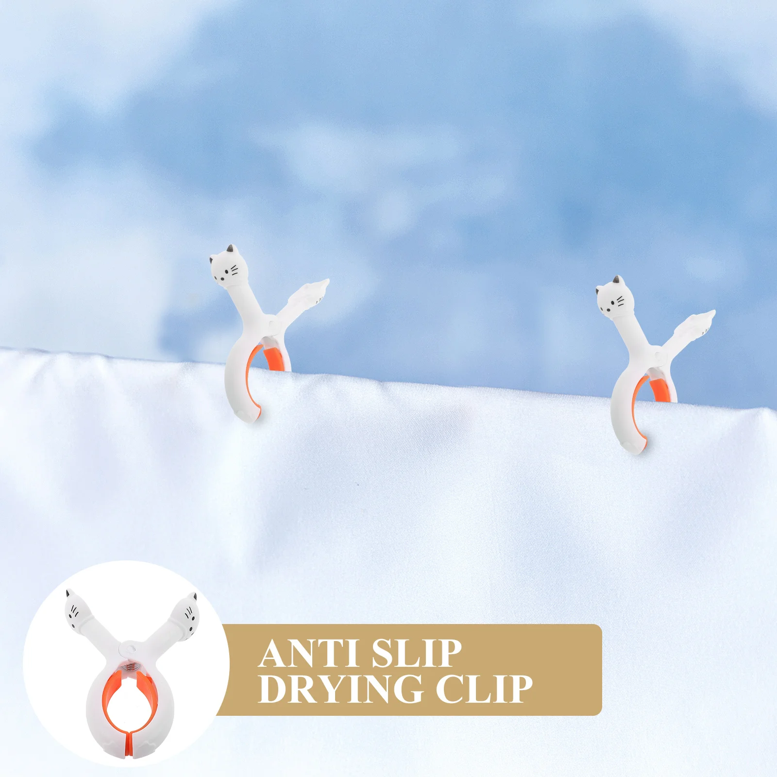 

2Pcs Bedsheet Quilt Clips Thick Plastic Windproof Non-Slip Clothespins Strong Clamp Laundry Clothes Pegs Towel Holder Beach