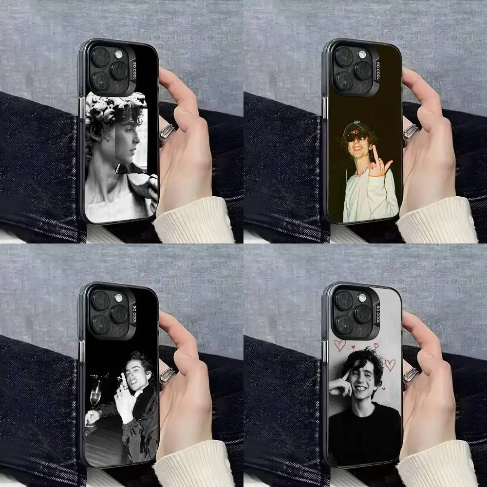 

Phone Case For iPhone 17,16,15,14,13,12,Pro,Max,Plus,E,SE4,Air,Mini Black IMD T-Timothee C-Chalamet COVER