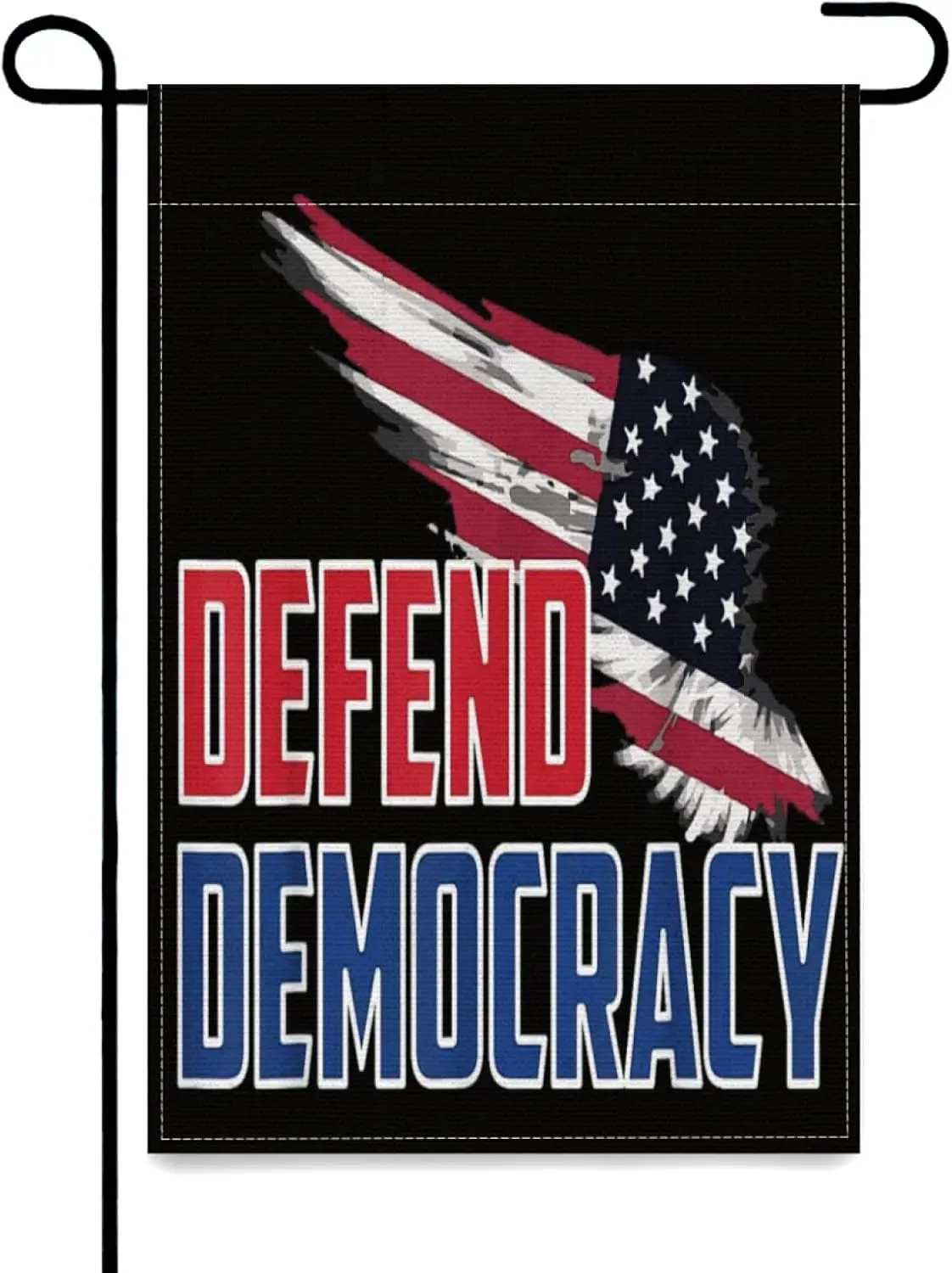 Defend Democracy Garden Flags,12x18 in Double Sided Yard Flag Tapestry Decoration Home Holiday Farmhouse Outside GGL WWL IIC