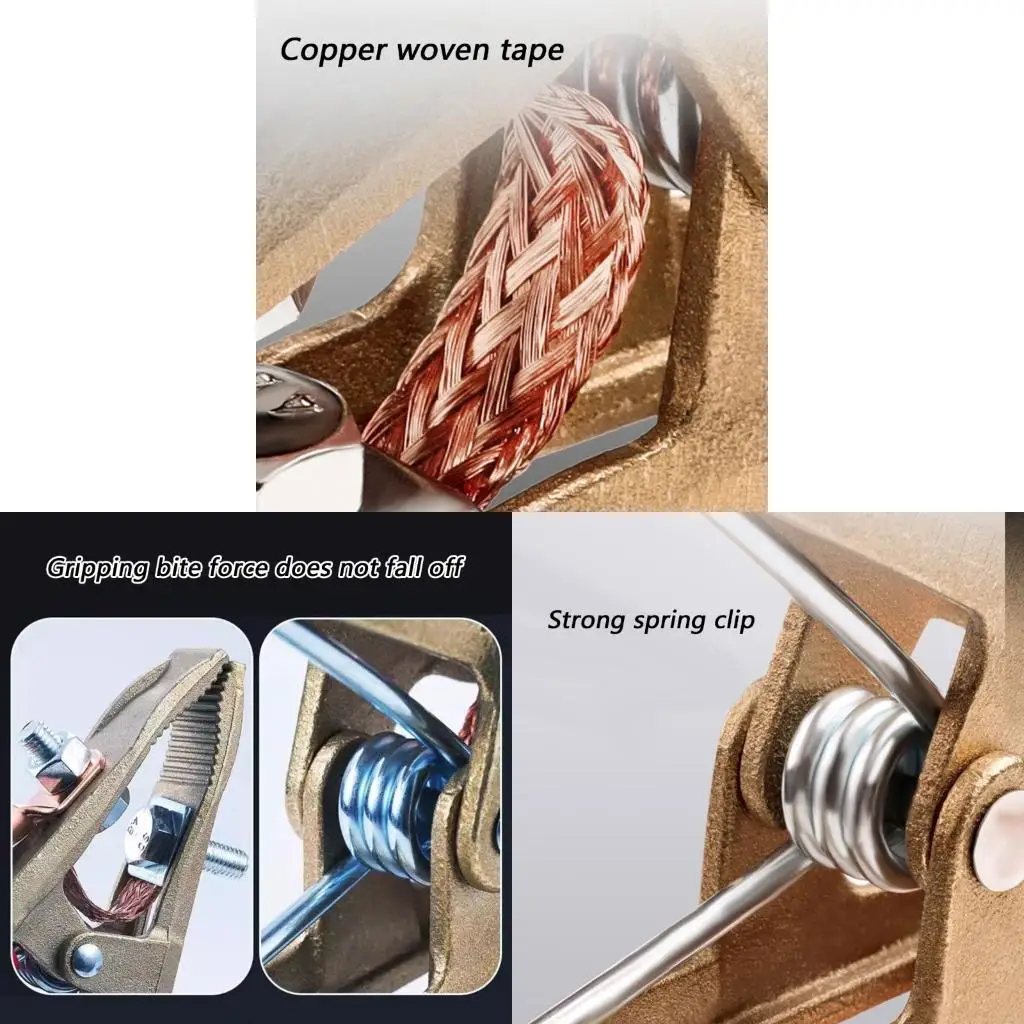 

Professional A Ground Welding Earth Clamp with Enhanced Grip Electrode Holder Clamp for Welding Machines M4YD