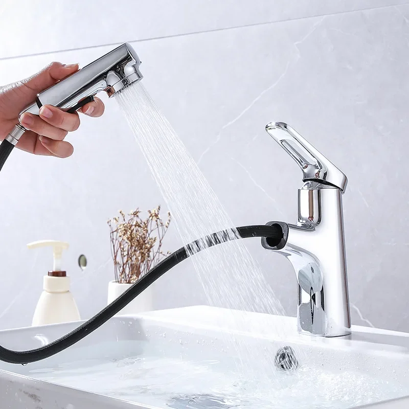 

Zhongyu refined copper hot and cold washing faucet bathroom counter basin wash basin