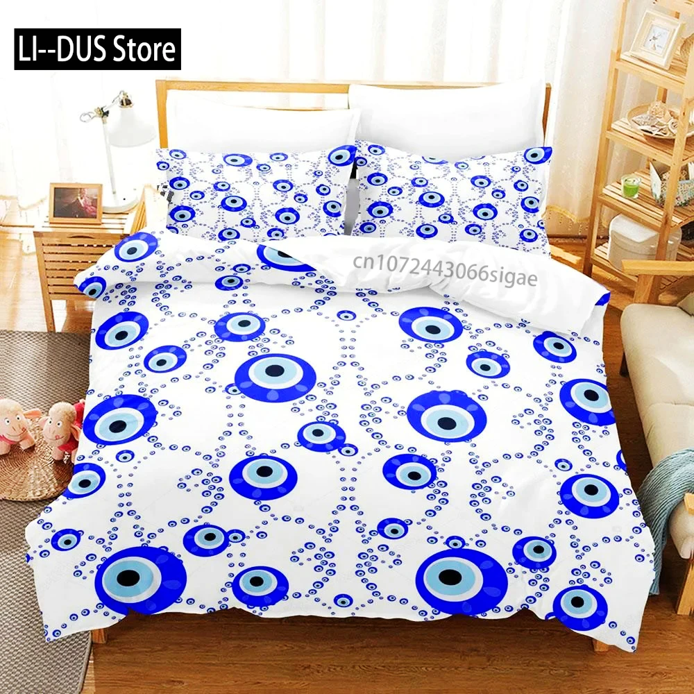 

Hip Hop Turkish Evil Eye Bedding Set Single Twin Full Queen King Size Aldult Boys Man Bedroom Duvet Covers Sheet Set