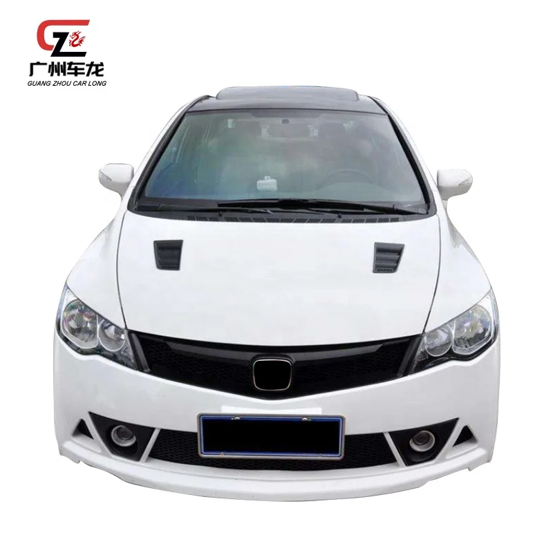 Hot selling Car Bumpers for civic FD 2 RR Style Front Bumper Side skirts Rear lip For Honda Civic 2006-2011 PP ABS Plastic